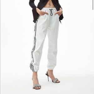Alexander Wang denim logo jogger